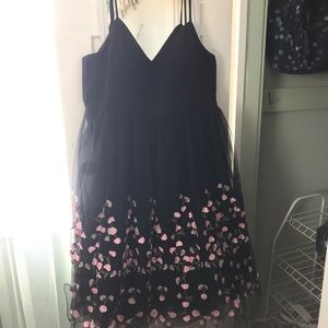 Floral Applique Tulle Dress